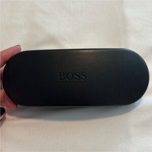 HUGO BOSS hard shell eyeglasses case sunglassess case black OS glasses case